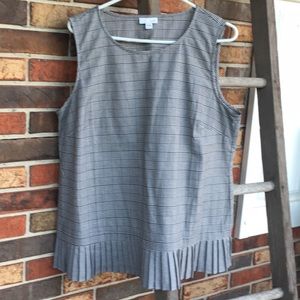 J.Jill Black & White Plaid Top